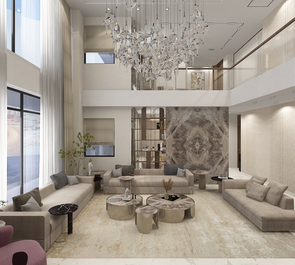 Formal Living — Double-Height Volume